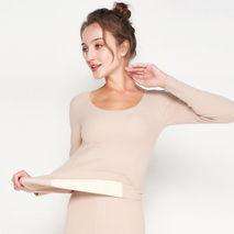 Engros kvinners oppvarmet silke akryl termisk undertøy sett for vinter base lag klær