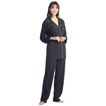Engros bambus pyjamassett for kvinner med langermet nattøy Natttøy for voksne
