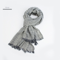Hot Selger Artistic Stripe Viscose Cotton sjal for vinteren i bulk